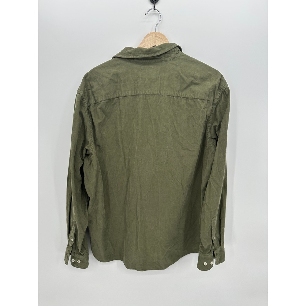 UNTUCKit Caprone Corduroy Shirt Mens 2XL Olive Green Button Up Slim - Picture 2 of 6